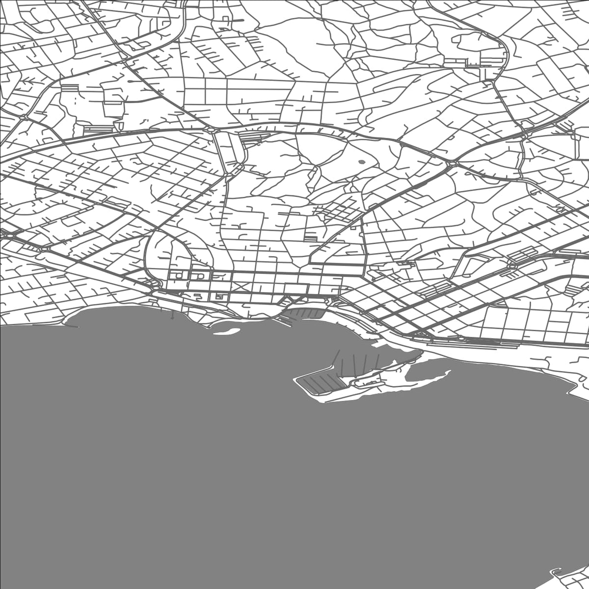 ROAD MAP OF HAMAR, NORWAY BY MAPBAKES