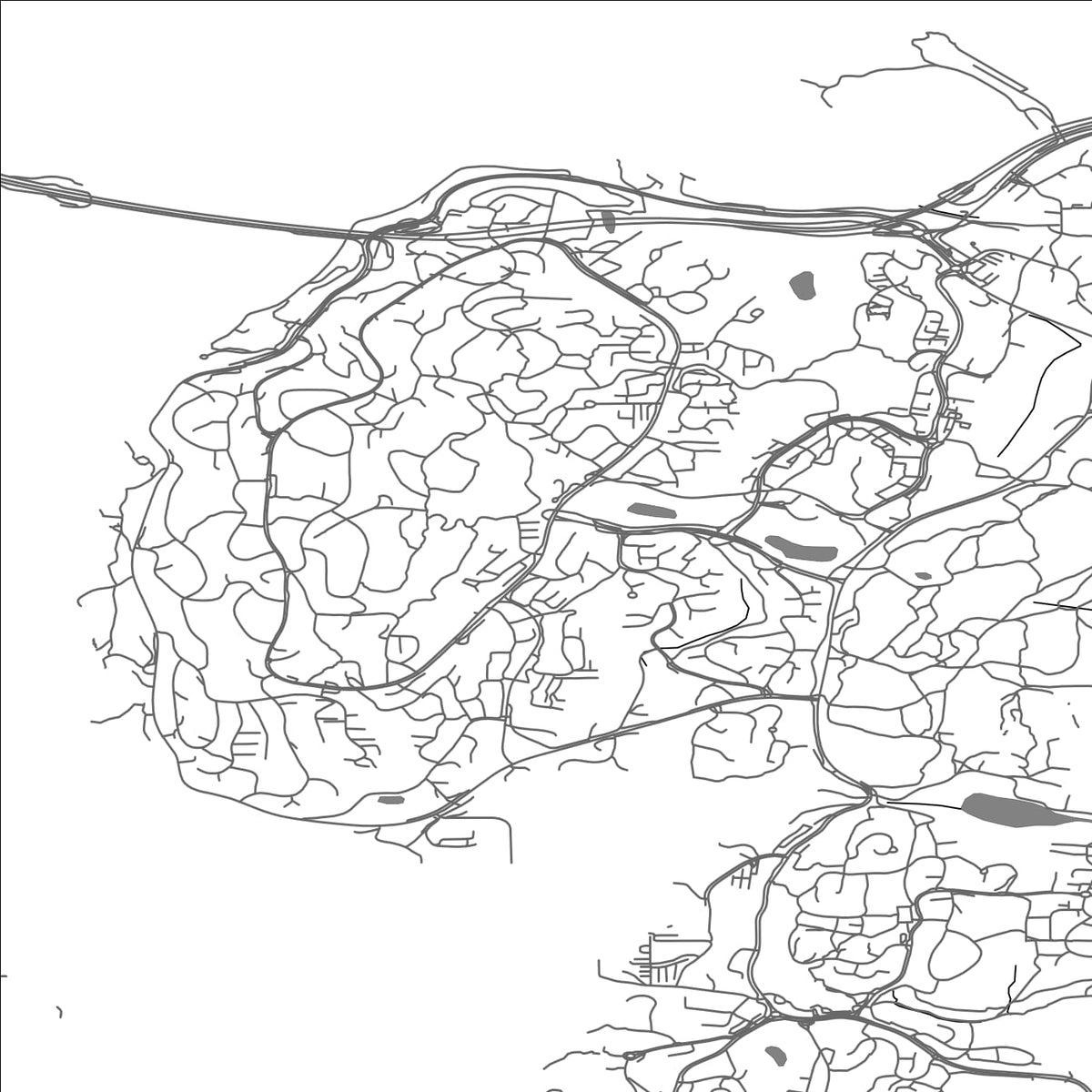 ROAD MAP OF KOSVIK, NORWAY BY MAPBAKES