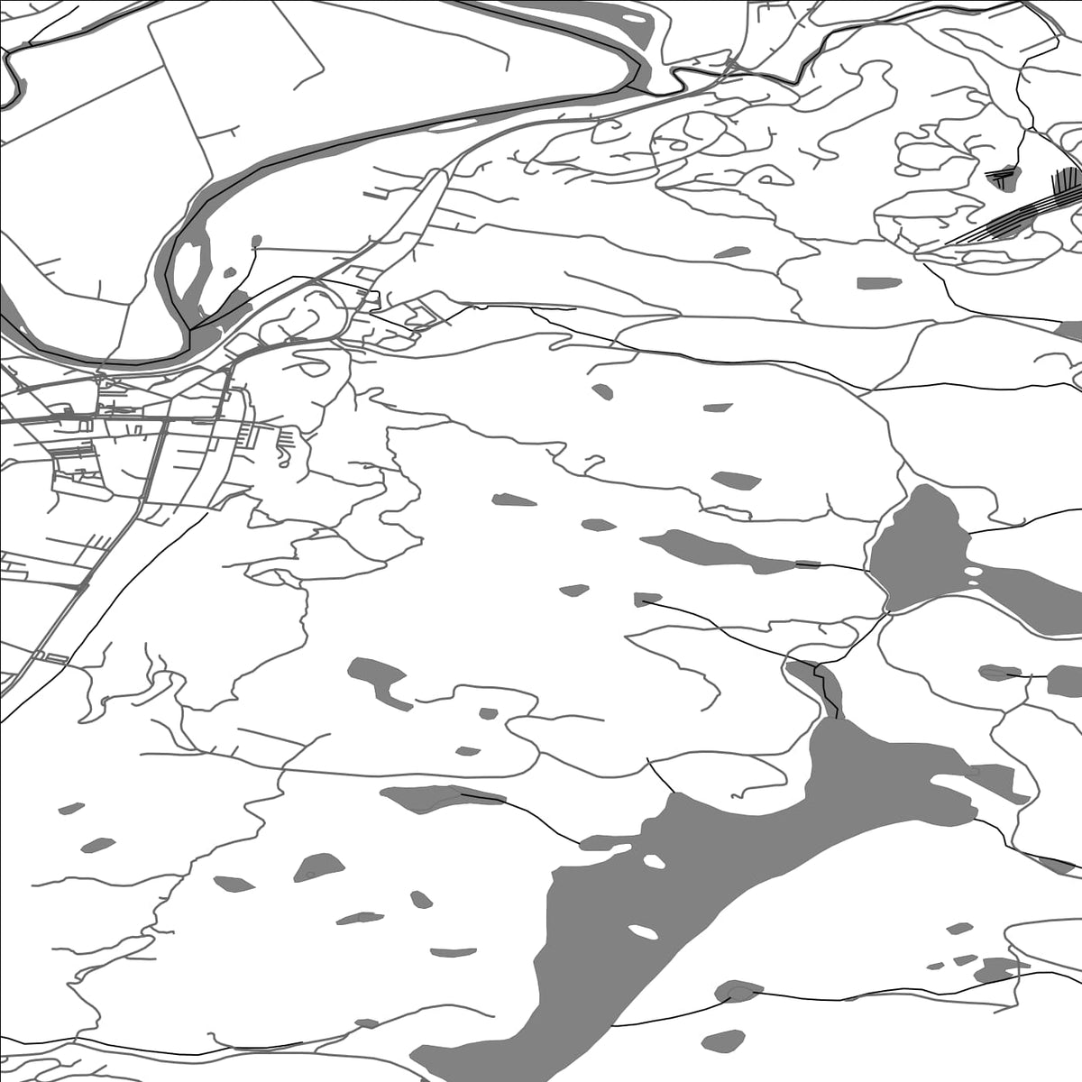 ROAD MAP OF LYNGDAL, NORWAY BY MAPBAKES
