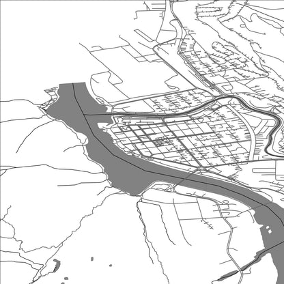ROAD MAP OF MOSJOEN, NORWAY BY MAPBAKES