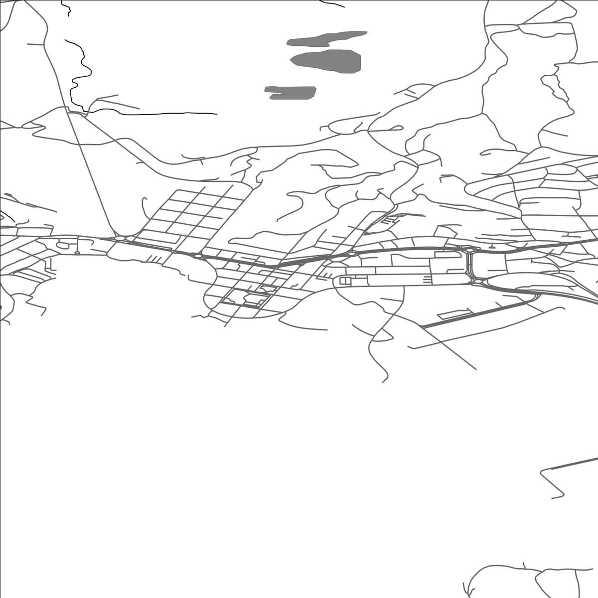 ROAD MAP OF NAMSOS, NORWAY BY MAPBAKES