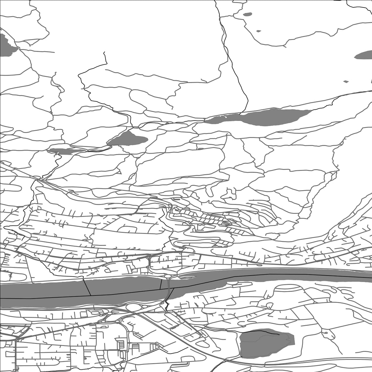 ROAD MAP OF NEDRE EIKER, NORWAY BY MAPBAKES