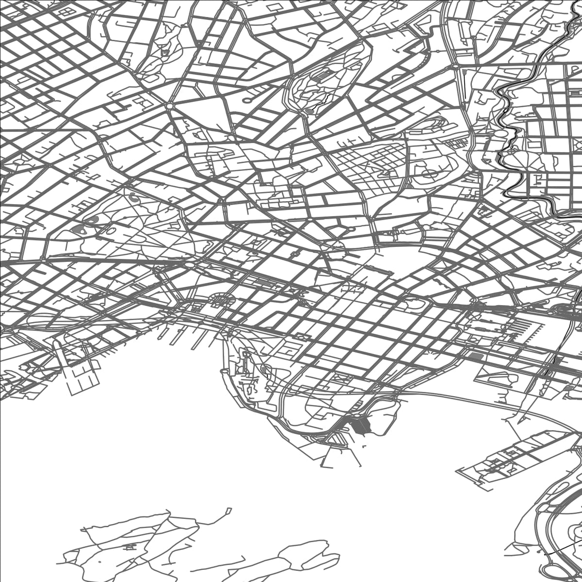 ROAD MAP OF OSLO, NORWAY BY MAPBAKES