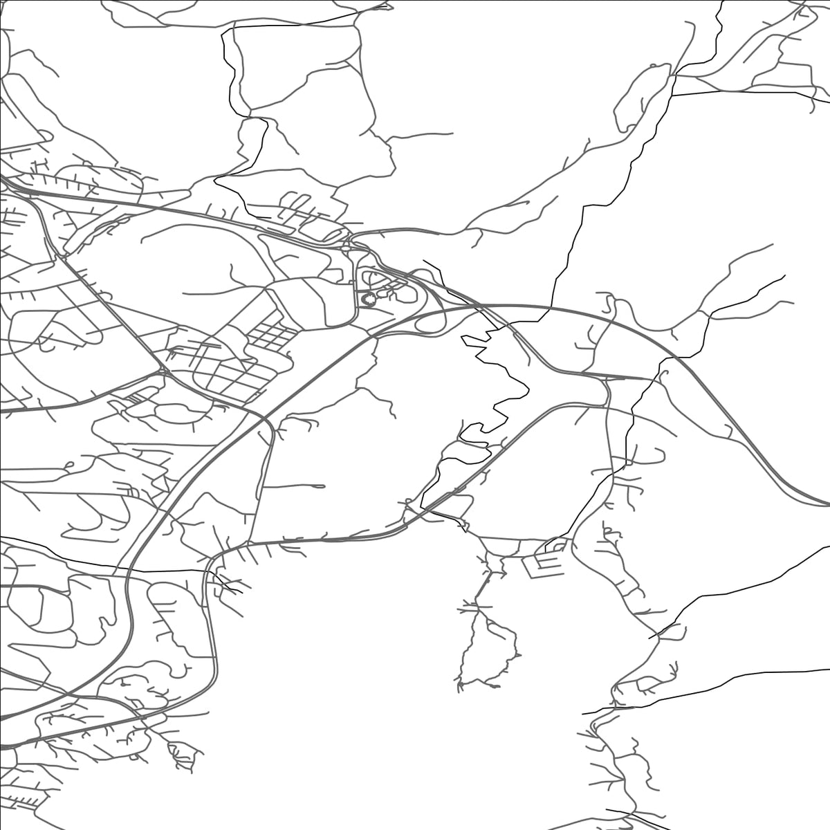 ROAD MAP OF PORSGRUNN, NORWAY BY MAPBAKES