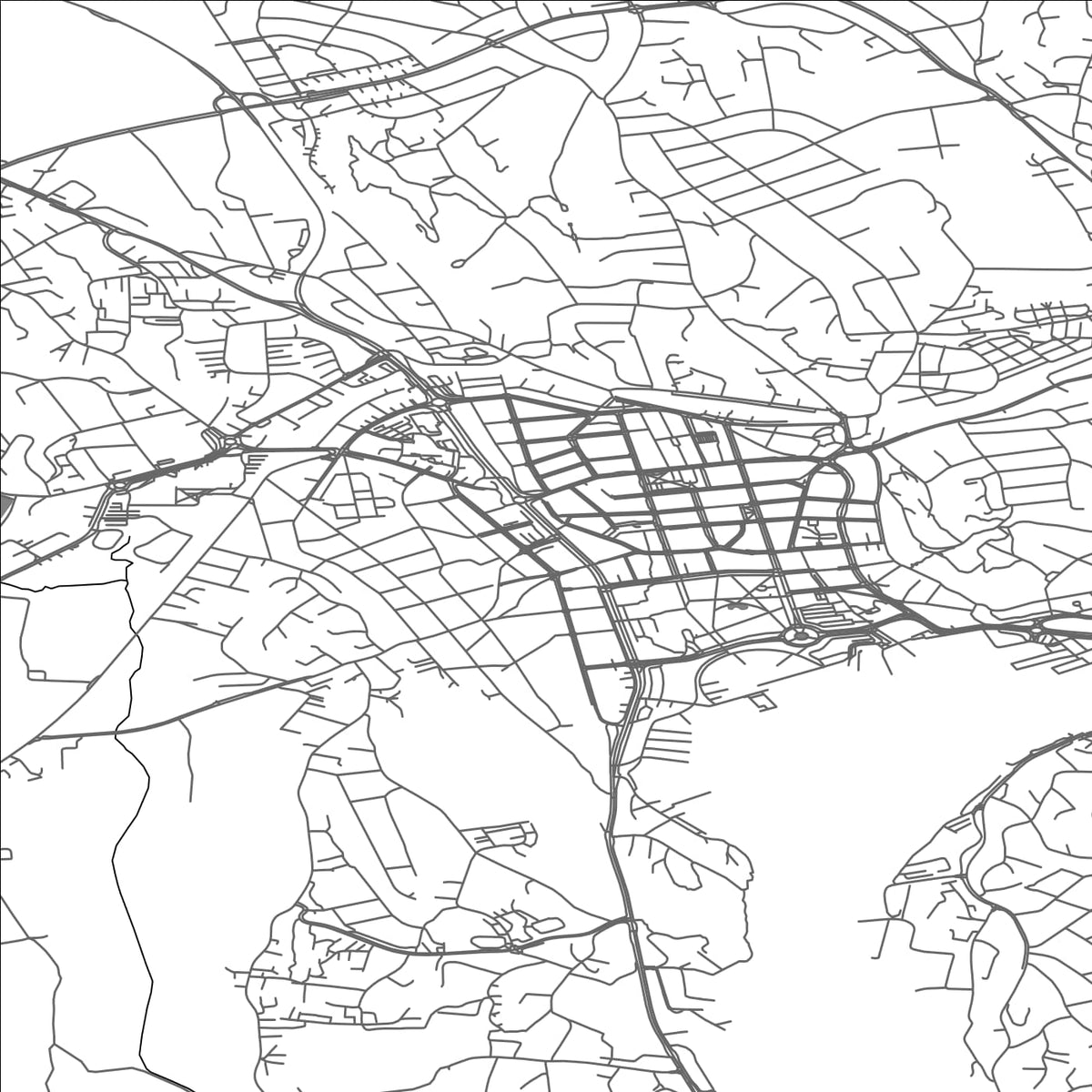 ROAD MAP OF SANDEFJORD, NORWAY BY MAPBAKES