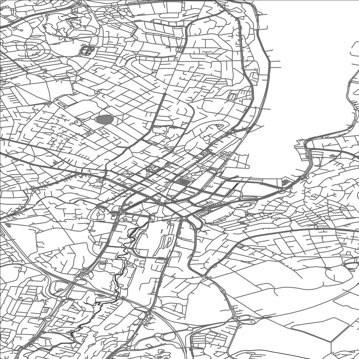 ROAD MAP OF SANDNES, NORWAY BY MAPBAKES