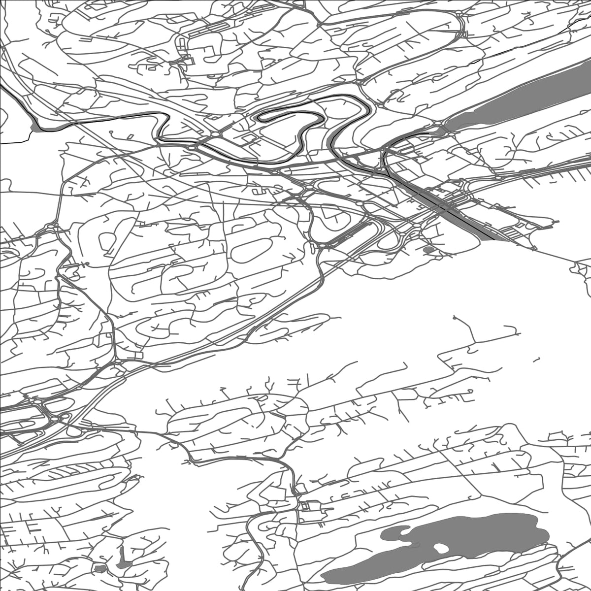 ROAD MAP OF SANDVIKA, NORWAY BY MAPBAKES