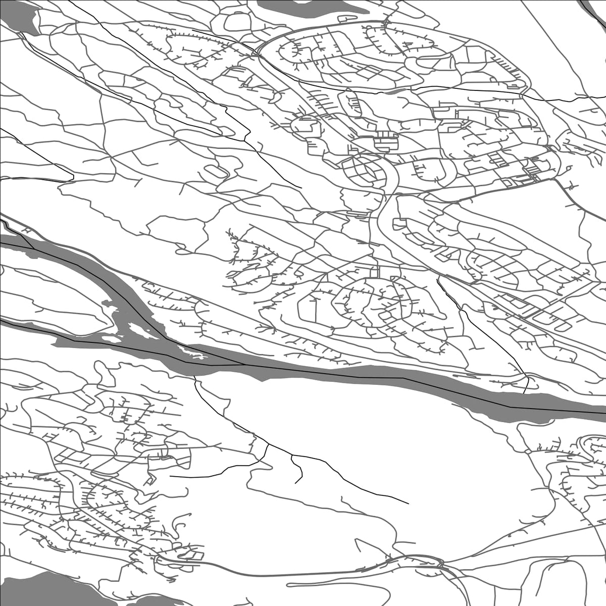 ROAD MAP OF SKIEN, NORWAY BY MAPBAKES