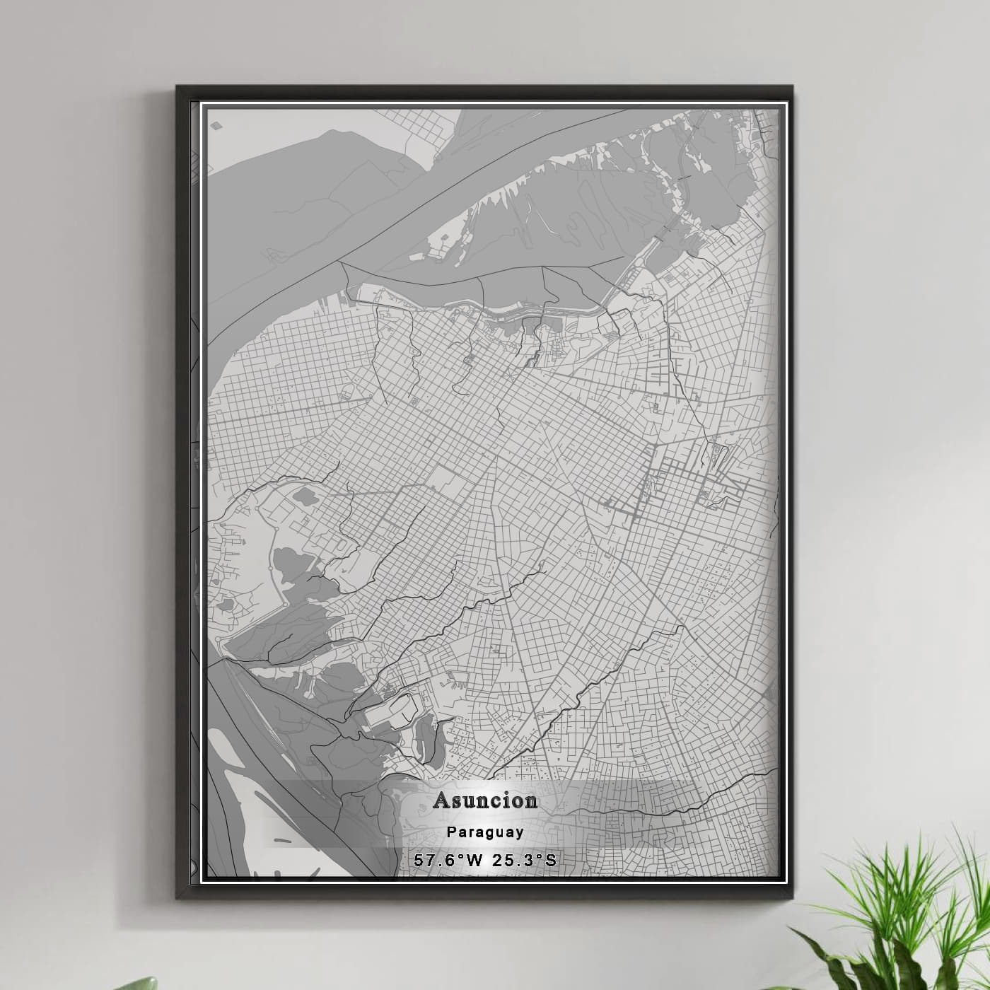 ROAD MAP OF ASUNCION, PARAGUAY BY MAPBAKES