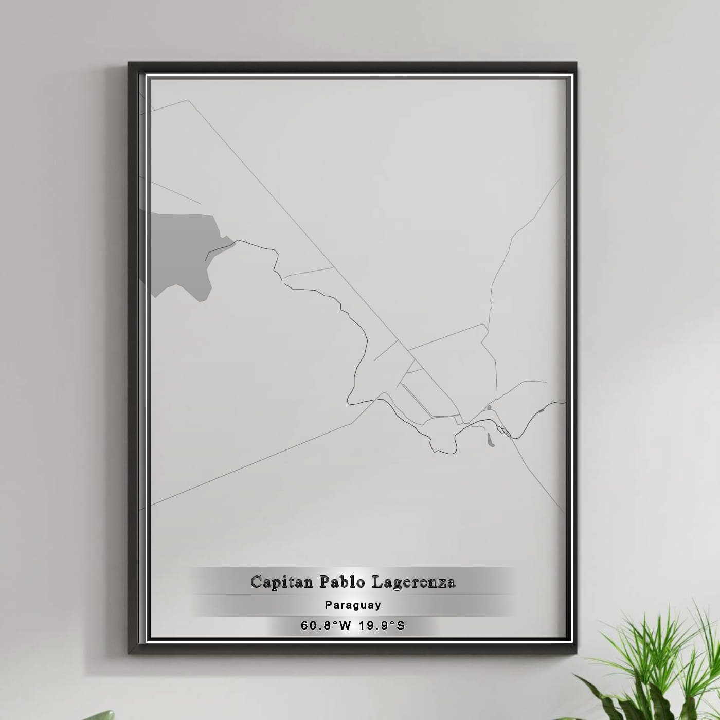 ROAD MAP OF CAPITAN PABLO LAGERENZA, PARAGUAY BY MAPBAKES