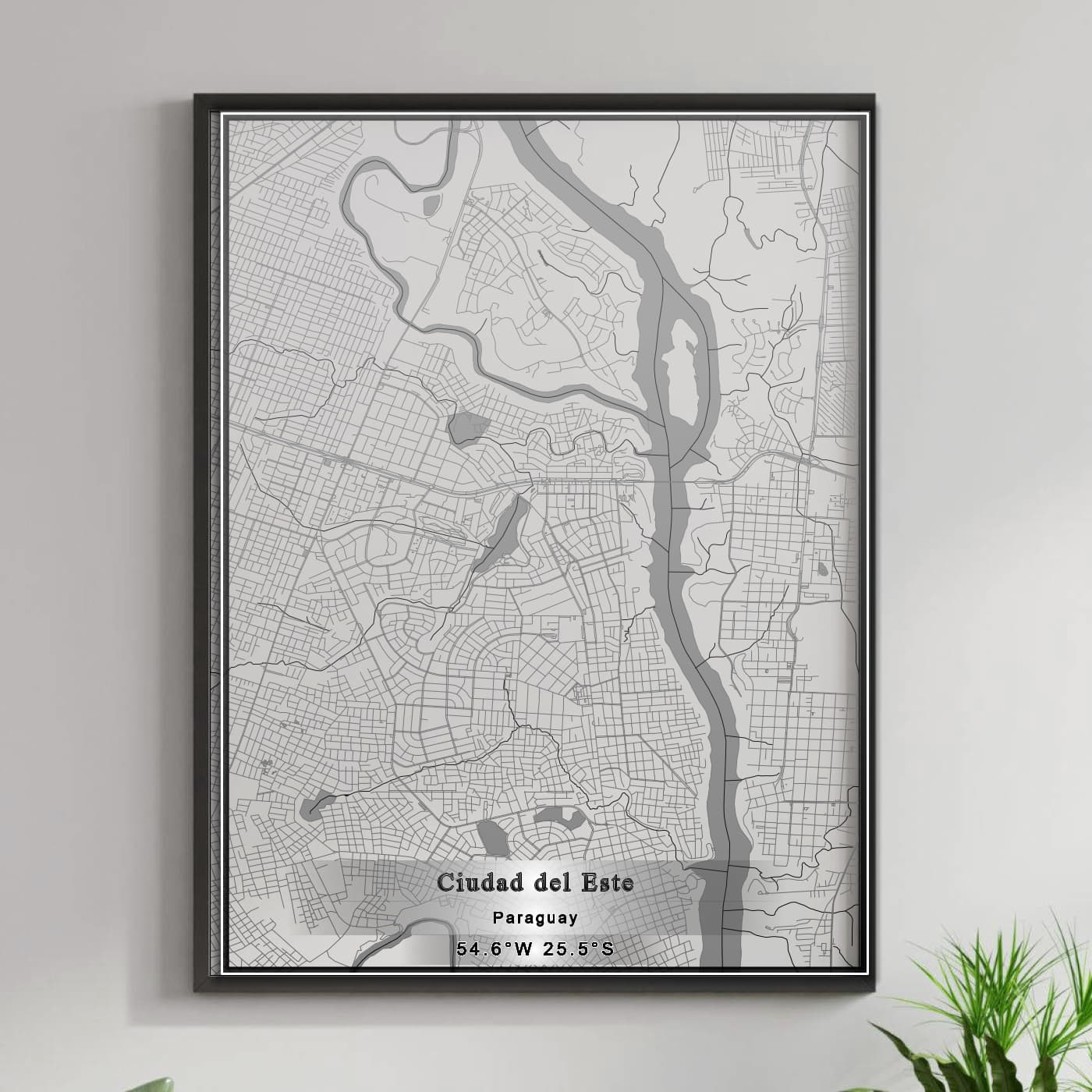 ROAD MAP OF CIUDAD DEL ESTE, PARAGUAY BY MAPBAKES