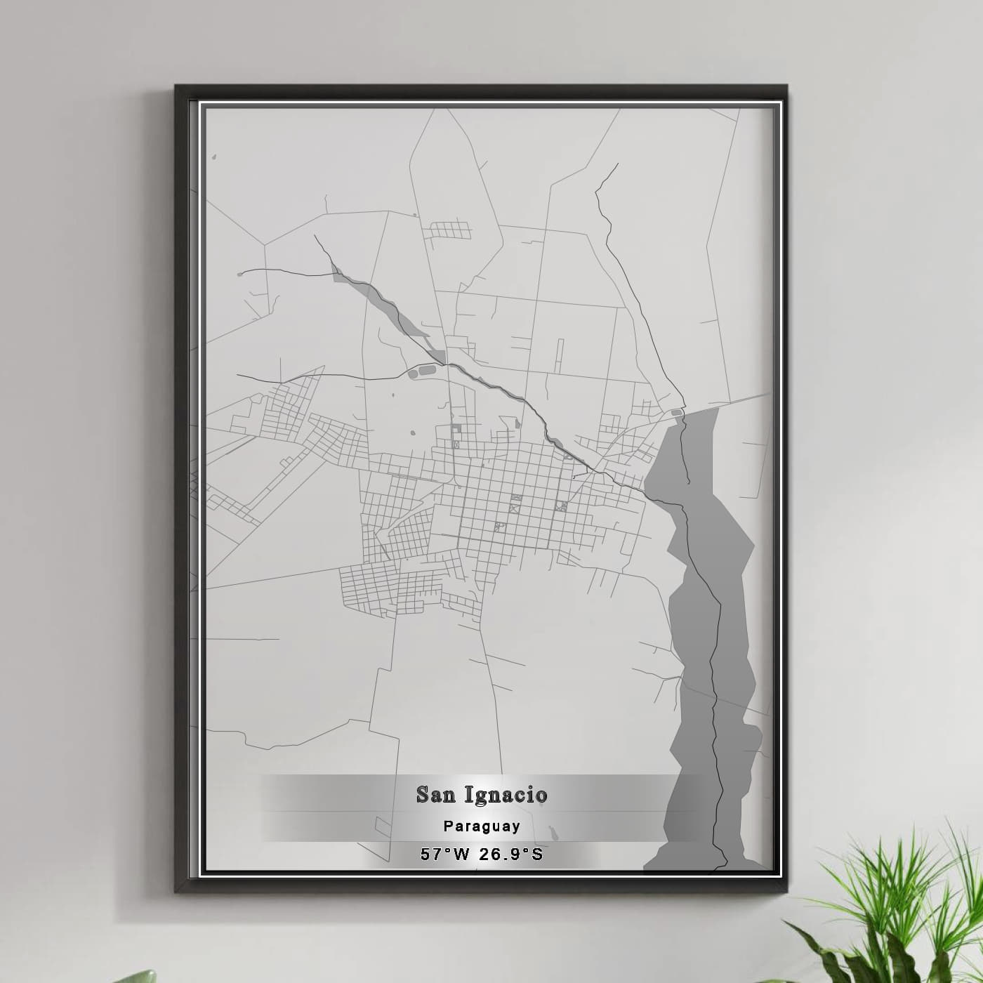 ROAD MAP OF SAN IGNACIO, PARAGUAY BY MAPBAKES