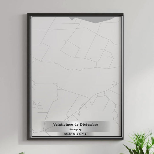 ROAD MAP OF VEINTICINCO DE DICIEMBRE, PARAGUAY BY MAPBAKES