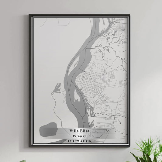 ROAD MAP OF VILLA HAYES, PARAGUAY BY MAPBAKES