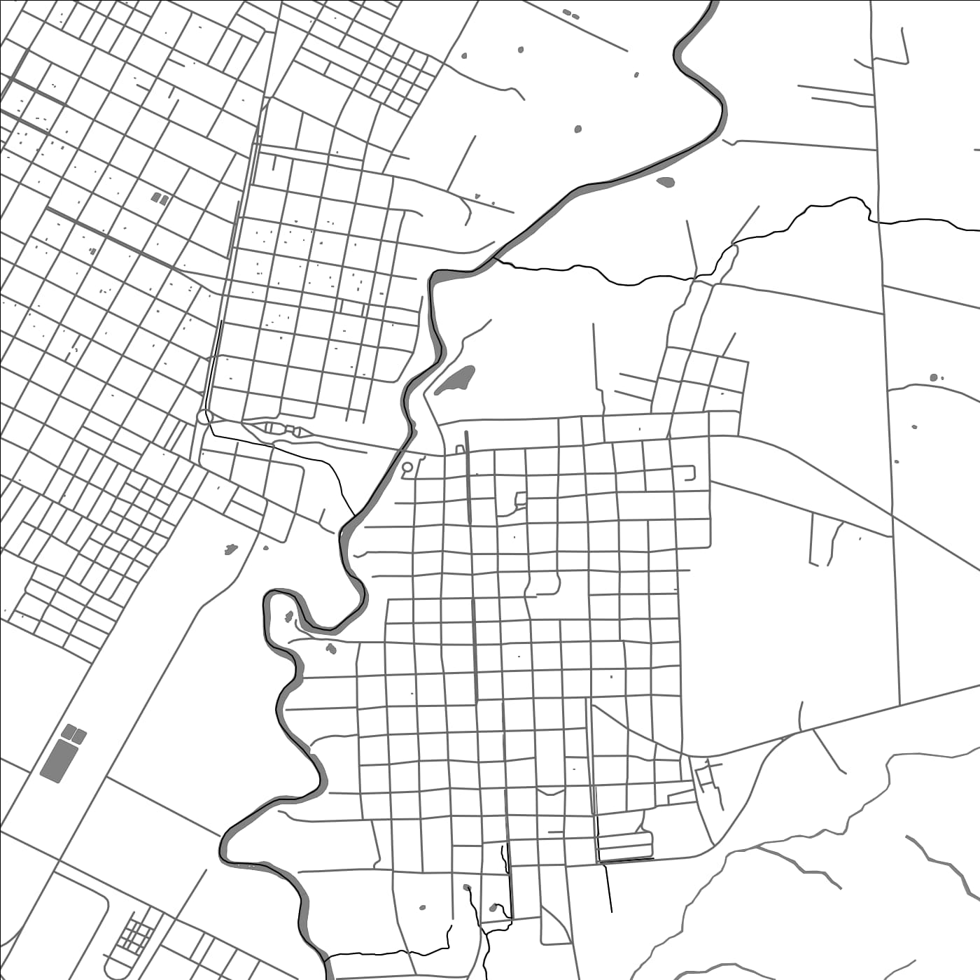 ROAD MAP OF BELLA VISTA, PARAGUAY BY MAPBAKES