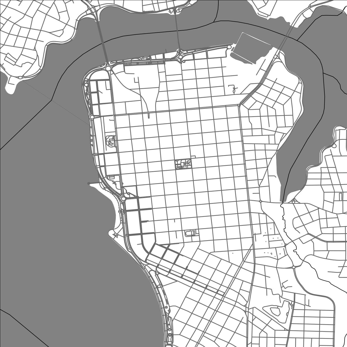 ROAD MAP OF ENCARNACION, PARAGUAY BY MAPBAKES