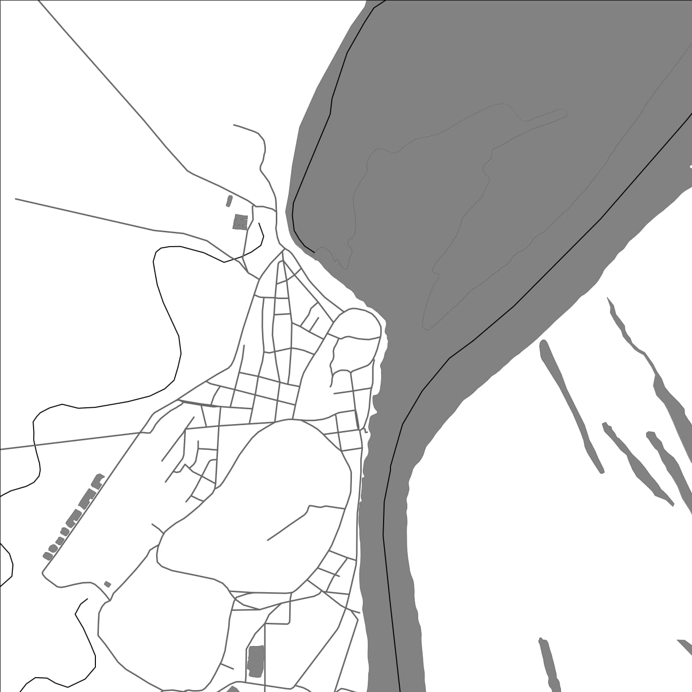 ROAD MAP OF FUERTE OLIMPO, PARAGUAY BY MAPBAKES