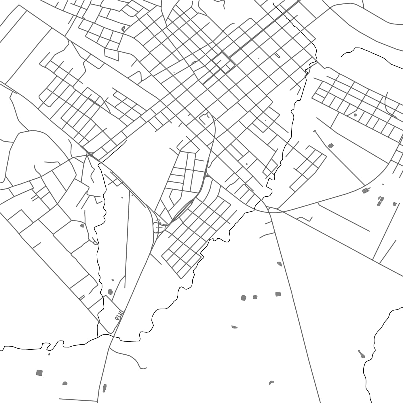 ROAD MAP OF PARAGUARI, PARAGUAY BY MAPBAKES