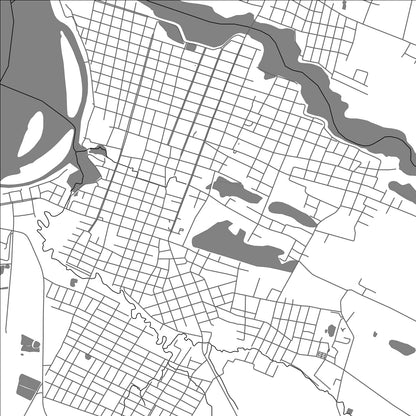 ROAD MAP OF PILAR, PARAGUAY BY MAPBAKES