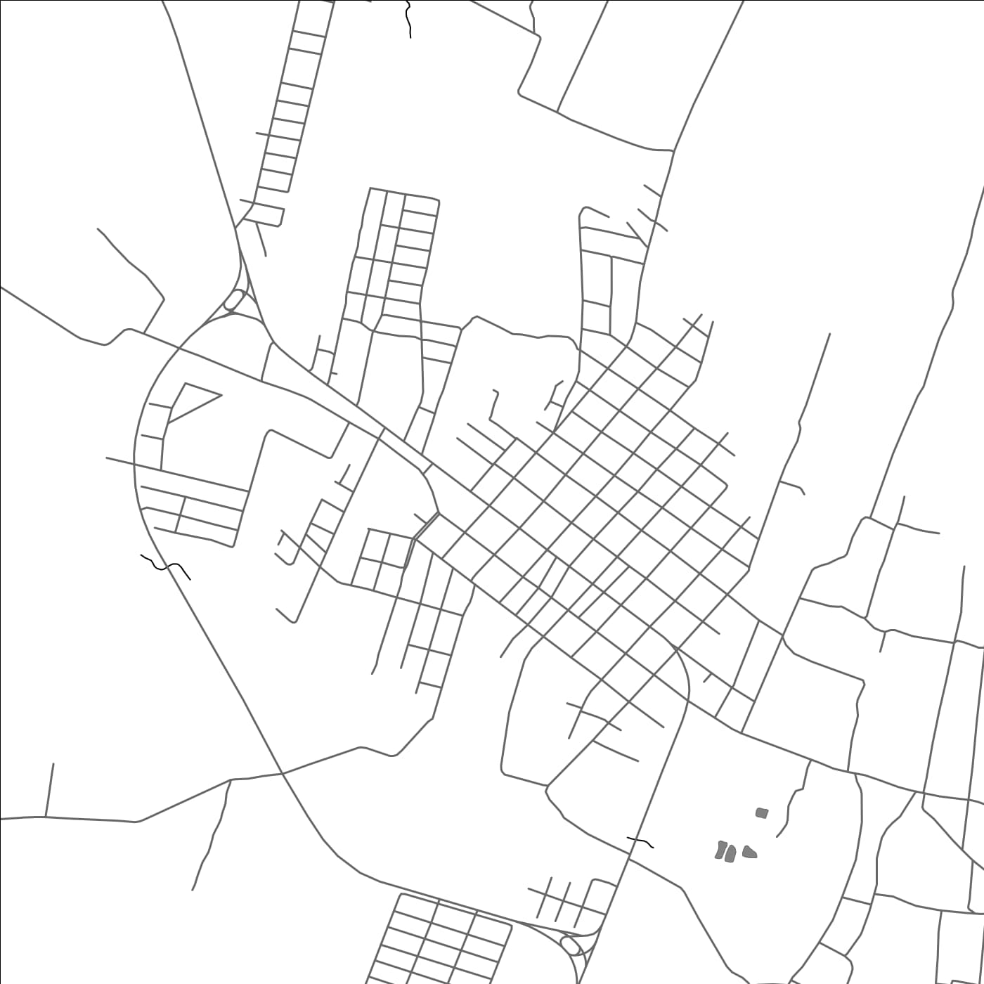 ROAD MAP OF QUIINDY, PARAGUAY BY MAPBAKES