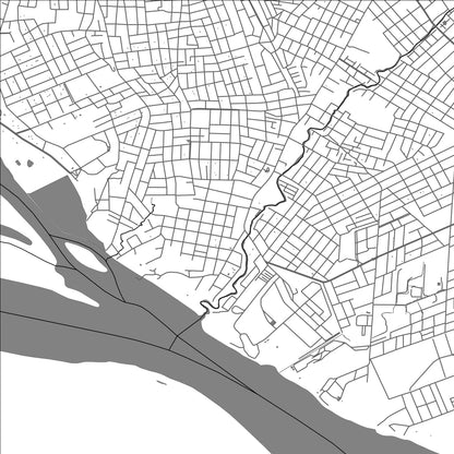 ROAD MAP OF SAN ANTONIO, PARAGUAY BY MAPBAKES