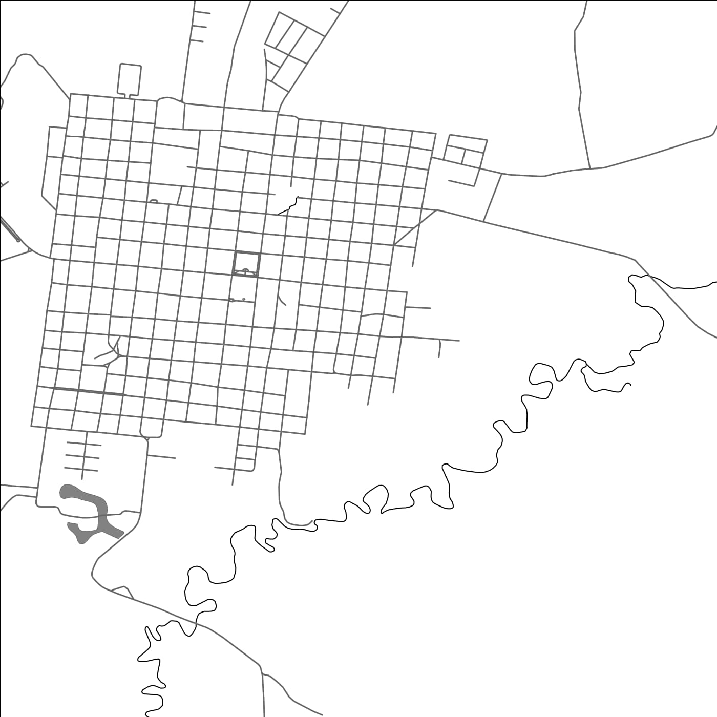 ROAD MAP OF SAN JUAN NEPOMUCENO, PARAGUAY BY MAPBAKES