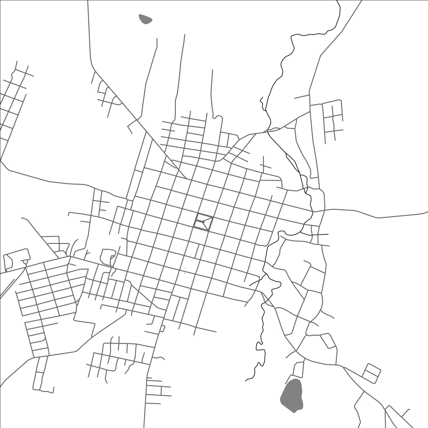 ROAD MAP OF TOBATI, PARAGUAY BY MAPBAKES