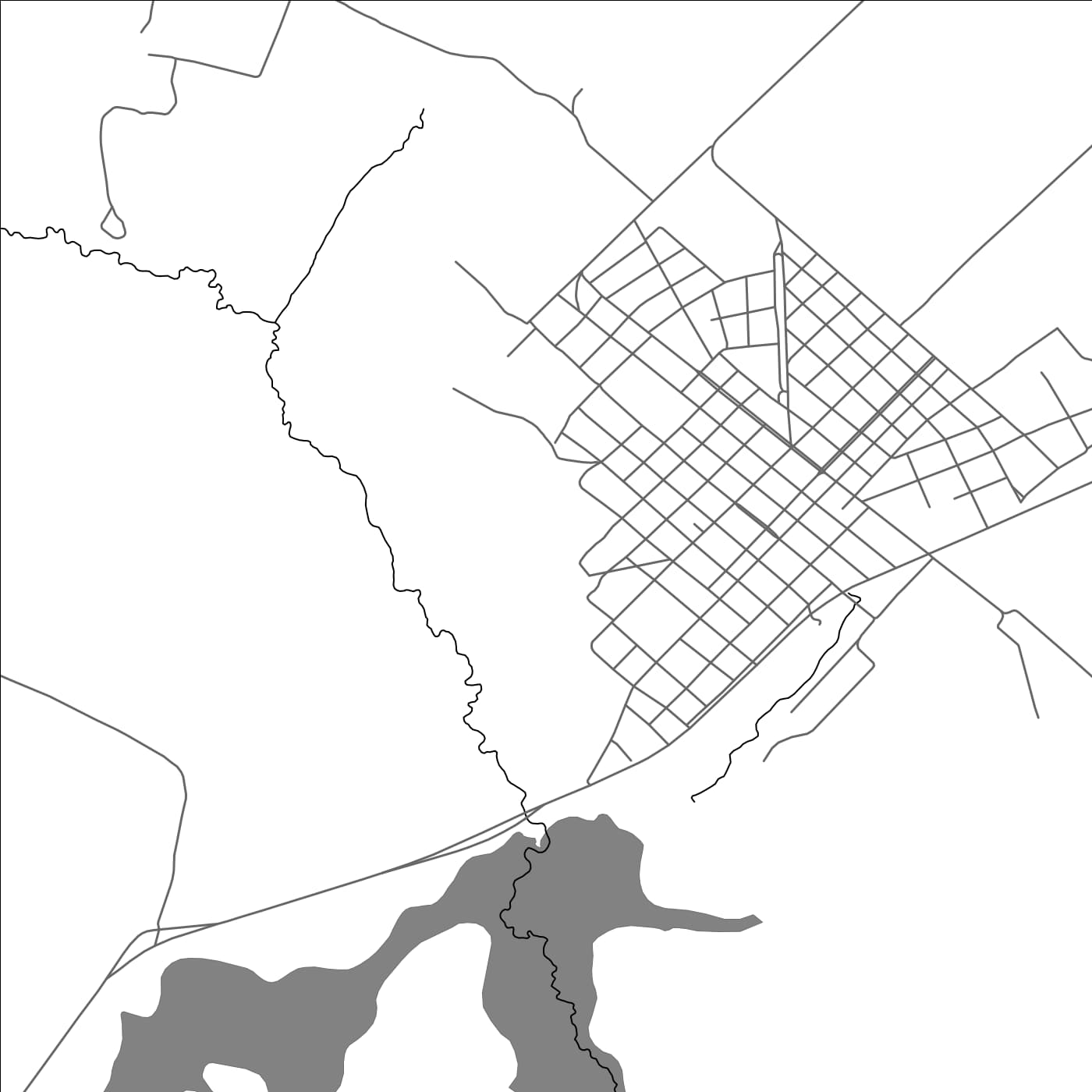 ROAD MAP OF YHU, PARAGUAY BY MAPBAKES