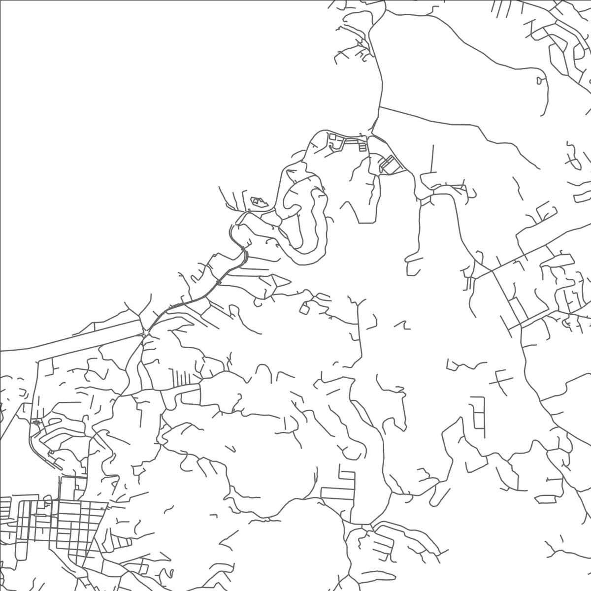 ROAD MAP OF BISEE, SAINT LUCIA BY MAPBAKES