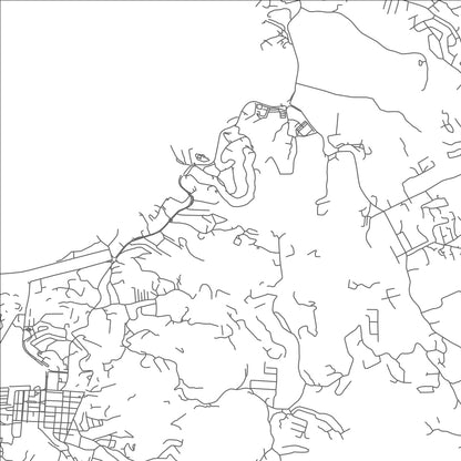 ROAD MAP OF BISEE, SAINT LUCIA BY MAPBAKES