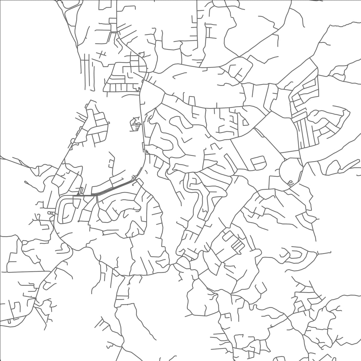 ROAD MAP OF BONNE TERRE, SAINT LUCIA BY MAPBAKES