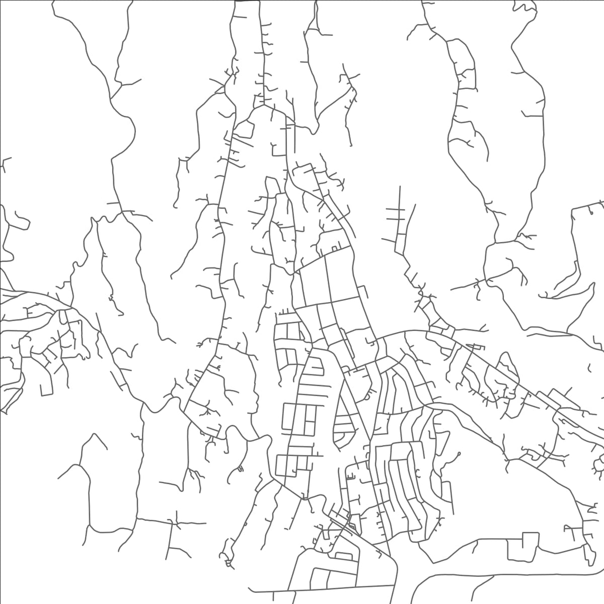 ROAD MAP OF CANTONEMENT, SAINT LUCIA BY MAPBAKES