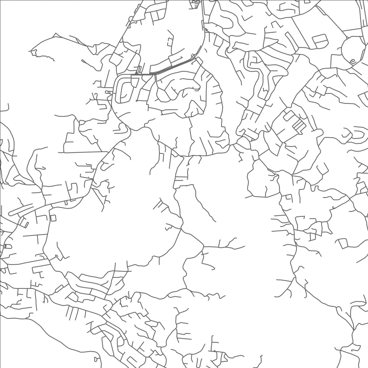 ROAD MAP OF CAREFFE, SAINT LUCIA BY MAPBAKES
