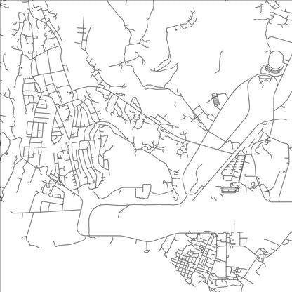 ROAD MAP OF DERRIÈRE MORNE, SAINT LUCIA BY MAPBAKES