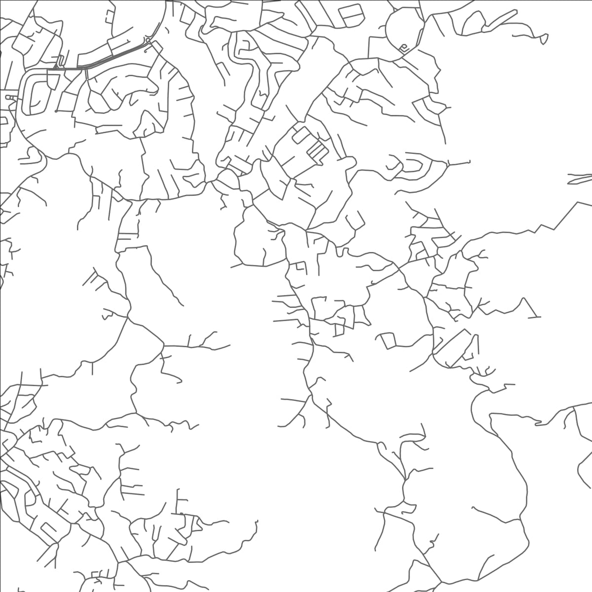 ROAD MAP OF LA RIVIÈRE MITAN, SAINT LUCIA BY MAPBAKES