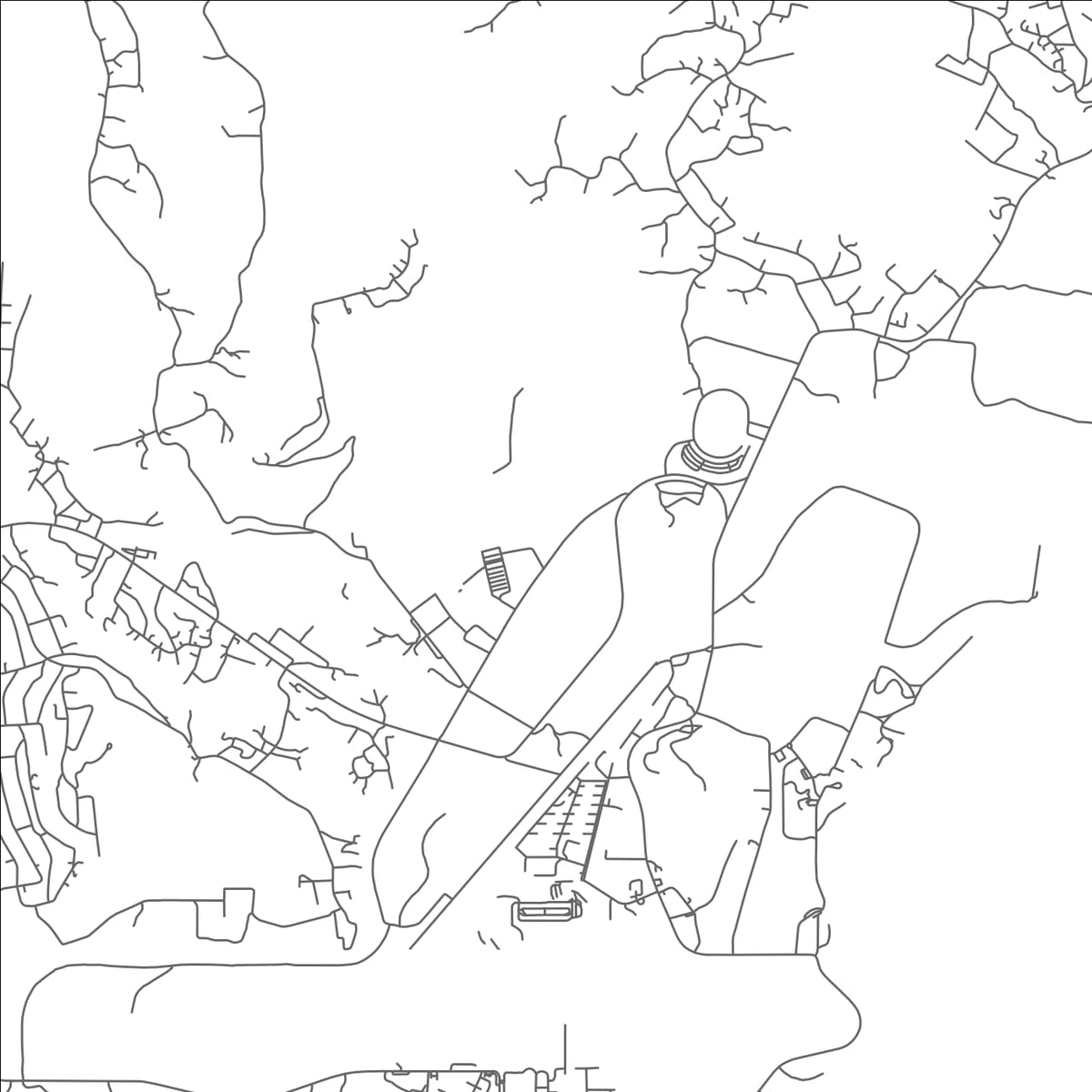 ROAD MAP OF POINTE SABLE, SAINT LUCIA BY MAPBAKES