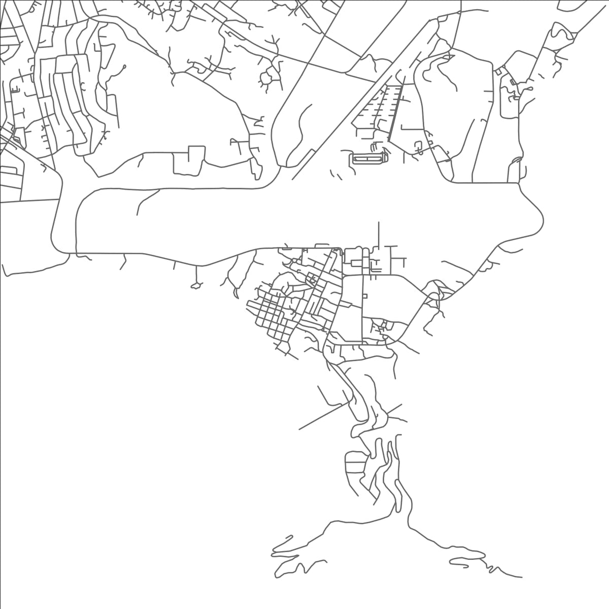 ROAD MAP OF VIEUX FORT, SAINT LUCIA BY MAPBAKES