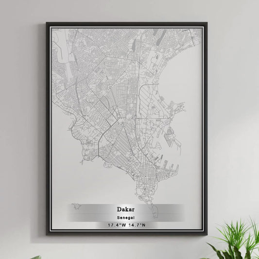 ROAD MAP OF DAKAR, SENEGAL BY MAPBAKES