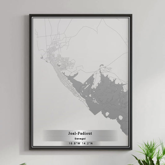 ROAD MAP OF JOAL-FADIOUT, SENEGAL BY MAPBAKES