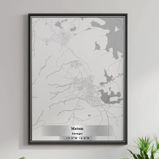 ROAD MAP OF MATAM, SENEGAL BY MAPBAKES