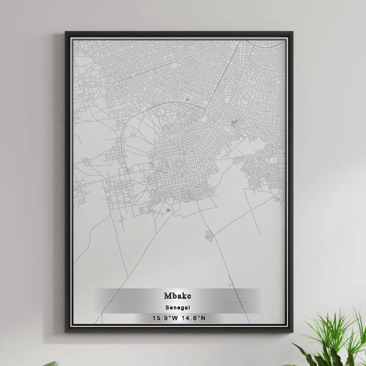 ROAD MAP OF MBAKE, SENEGAL BY MAPBAKES