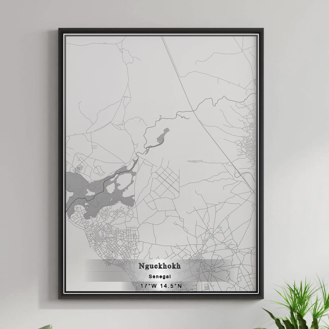 ROAD MAP OF NGUEKHOKH, SENEGAL BY MAPBAKES