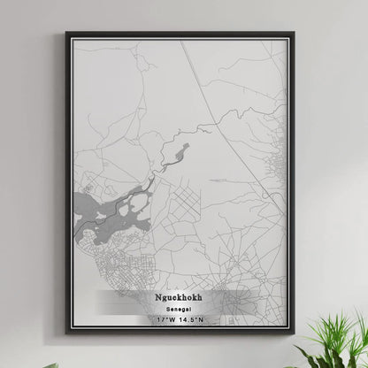 ROAD MAP OF NGUEKHOKH, SENEGAL BY MAPBAKES