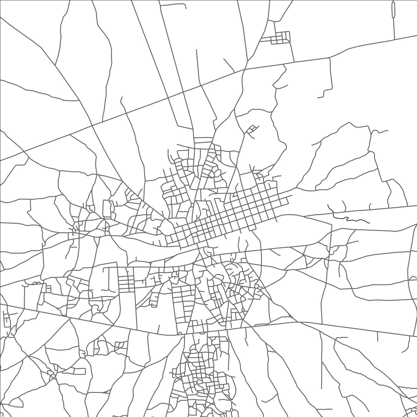 ROAD MAP OF POUT, SENEGAL BY MAPBAKES