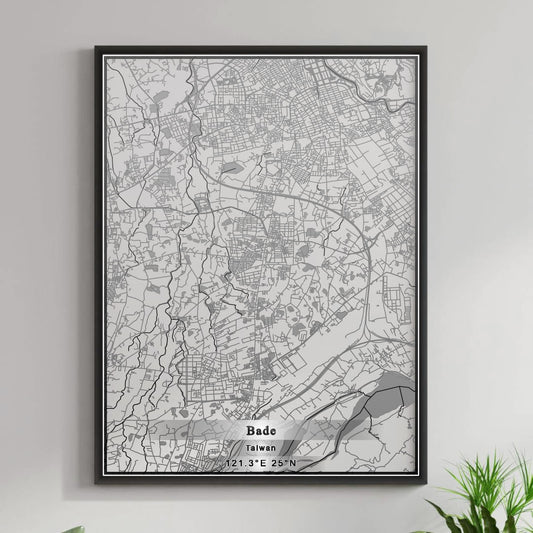 ROAD MAP OF BADE, TAIWAN BY MAPBAKES