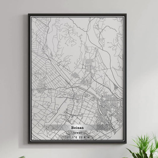 ROAD MAP OF BEINAN, TAIWAN BY MAPBAKES