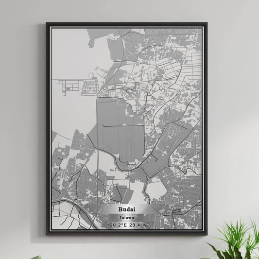 ROAD MAP OF BUDAI, TAIWAN BY MAPBAKES