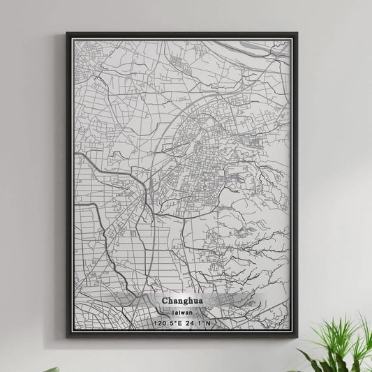 ROAD MAP OF CHANGHUA, TAIWAN BY MAPBAKES