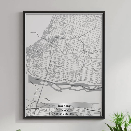 ROAD MAP OF DACHENG, TAIWAN BY MAPBAKES