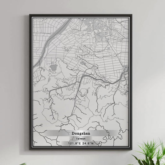 ROAD MAP OF DONGSHAN, TAIWAN BY MAPBAKES